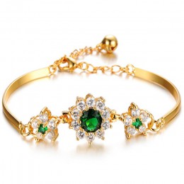 2019 luksusowe 18K złote bransoletki dla kobiet moda akcesoria do bransoletki kryształowe wiszące biżuteria ślubna urodziny prez
