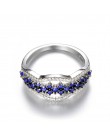 Cellacity Sapphire Rings dla kobiet srebro 925 Fine Jewelry z kamieniami szlachetnymi Size5, 6,7, 8,9, 10 Chic kobieta pierścion