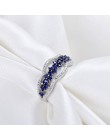 Cellacity Sapphire Rings dla kobiet srebro 925 Fine Jewelry z kamieniami szlachetnymi Size5, 6,7, 8,9, 10 Chic kobieta pierścion