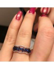 Cellacity Sapphire Rings dla kobiet srebro 925 Fine Jewelry z kamieniami szlachetnymi Size5, 6,7, 8,9, 10 Chic kobieta pierścion