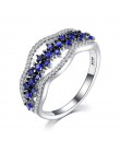 Cellacity Sapphire Rings dla kobiet srebro 925 Fine Jewelry z kamieniami szlachetnymi Size5, 6,7, 8,9, 10 Chic kobieta pierścion