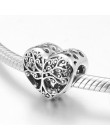 New Arrival 925 Sterling srebrny Hollow serce drzewo genealogiczne koraliki charm w stylu fit oryginalny Pandora DIY Charms bran