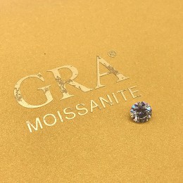 Luźny moissanit 1.0ct Carat 6.5mm IJ kolor okrągły Brilliant doskonała biżuteria bransoletka diamentowy pierścionek materiał