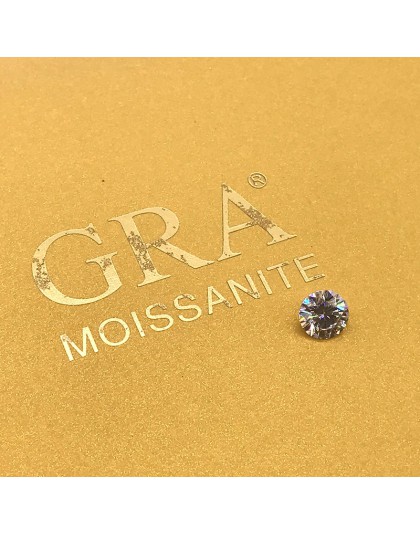 Luźny moissanit 1.0ct Carat 6.5mm IJ kolor okrągły Brilliant doskonała biżuteria bransoletka diamentowy pierścionek materiał