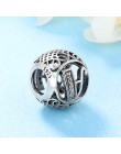 Nowy 925 Sterling Silver Fashion DIY przezroczysty cyrkon list A koraliki Fit oryginalny Pandora Charms bransoletki making