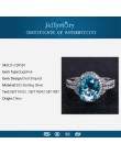 Jellystory klasyczne srebro 925 biżuteria pierścionki z w owalnym kształcie Sapphire Ruby Amethyst Gemstones kobiety pierścień p