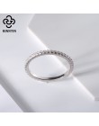 Rinntin 925 Sterling Silver kobiety klasyczne pierścienie Cubic cyrkon kobieta ślub zaręczyny wieczność pierścionki biżuteria TS