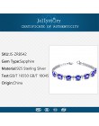 Jellystory Fashion 925 srebro bransoletka z owalnym kształtem Sapphire Gemstone biżuteria dla kobiet Wedding Party Gift wholesal