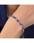 Jellystory Fashion 925 srebro bransoletka z owalnym kształtem Sapphire Gemstone biżuteria dla kobiet Wedding Party Gift wholesal