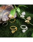 Lotus Fun prawdziwe 925 srebro 18k złoty pierścień naturalny kryształ Handmade Fine Jewelry lilia doliny pierścienie kwiatowe dl