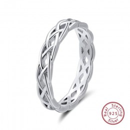 Rinntin 925 Sterling Silver kobiety klasyczne pierścienie Cubic cyrkon kobieta ślub zaręczyny wieczność pierścionki biżuteria TS