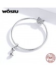 WOSTU moda 925 srebro hantle Fitness Charms Fit oryginalna bransoletka wisiorek koraliki kobiety naszyjnik diy biżuteria CQC1340