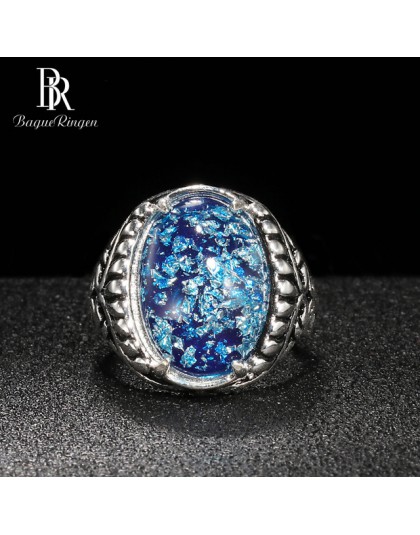 Bague Ringen w owalnym kształcie różowy fioletowy niebieski opal srebrny 925 biżuteria Gemstones pierścień dla kobiet Vingate ak