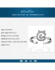 Jellystory Fashion 925 srebro pierścionki z kamień cyrkonowy dla kobiet w kształcie kota otwarty pierścionek Fine Jewelry Weddin