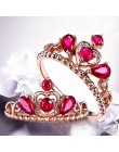 Cellacity Ruby Silver 925 pierścionek dla kobiet klasyczna korona królowej Lady Fine Jewelry przyjęcie zaręczynowe prezent hurto