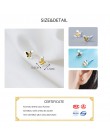 INZATT 2018 prawdziwe 925 srebro GoldColor Butterfly stadniny kolczyki dla kobiet Birthday Party Fine Jewelry Classic Bijoux pre