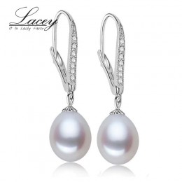 LACEY Clip kolczyki z pereł słodkowodnych, prawdziwe kolczyki dla kobiet, białe naturalne perły z kolczykiem ze srebra próby 925