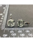 CSJ zielony ametyst kwarc dobry kolczyk srebro 925 Cushiom Cut 10mm 7Ct Fine Jewelry dla kobiet Lady pudełko na prezent na przyj