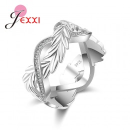 Gorgeous Shiny Irreguar pasek pszenicy kształt palec serdeczny prawdziwe 925 Sterling Silver biżuteria dla kobiety dziewczyny pa