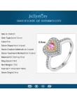 Jellystory 925 sterling silver kobiecy pierścionek romantyczne serce w kształcie Spinel pierścienie na wesele prezent ozdoby hur