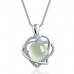 Bague Ringen kobieta w kształcie serca naszyjnik wisiorek 6 kolorów wyborów srebro 925 biżuteria proszek kryształ ametyst Grapev