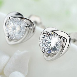PANSYSEN romantyczne serce ametyst kamień oryginalna 925 Sterling srebrne wesele stadniny kolczyki dla kobiet luksusowa doskonał
