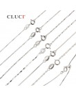 CLUCI 925 srebro łańcuszek na naszyjnik tworzenia biżuterii kobiety Neckalce akcesoria regulowany łańcuszek srebrny 925 SN008-SN