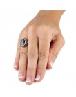 Bague Ringen kreatywny czarny spinel pierścień srebro 925 Fine Jewelry czarne pierścienie z kamieniami szlachetnymi dla kobiet w