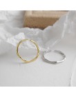 YPAY oryginalne 925 srebro otwarte pierścienie INS fajne minimalistyczny palec serdeczny dla kobiet oświadczenie regulowana cien