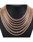 Personalizuj naszyjnik dla kobiet mężczyzn 585 różowe złoto Venitian Curb ślimak Foxtail Link naszyjnik łańcuszkowy biżuteria 50