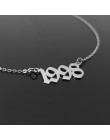 1985 do 2019 numer data urodzenia naszyjnik spersonalizowane biżuteria na zamówienie 1993 1994 1995 1996 1997 1998 1999 2000 Col