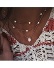 Moda wielowarstwowe naszyjniki Vintage choker z księżycem dla kobiet Gold Collier Femme Party Jewelry