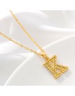 Tiny Gold początkowy naszyjnik listowy dla kobiet ze stali nierdzewnej A-Z naszyjnik z wisiorkami w kształcie liter biżuteria św
