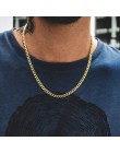 Vnox Basic Punk naszyjnik ze stali nierdzewnej dla mężczyzn kobiety Curb kubański Link Chain Chokers Vintage Black Gold Tone Sol