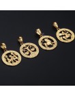 Męska damska 12 horoskop znak zodiaku złoty wisiorek naszyjnik baran Leo hurtownie Dropshipping 12 konstelacji biżuteria GPM24