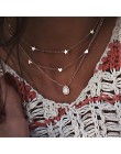 Artystyczny wielowarstwowy naszyjnik dla kobiet moda, geometryczny urok łańcucha naszyjnik hurtownia biżuterii