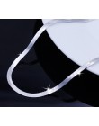 Anenjery 925 sterling silver naszyjnik Unisex płaskie wąż Link Chain karabińczyk collares naszyjniki dla kobiet mężczyzn S-N21