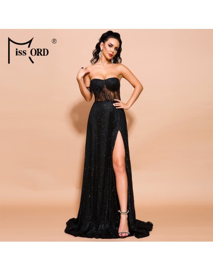 Missord 2020 lato kobiety Sexy Off Shoulder glitter sukienki kobieta wysoka sukienka maxi z rozcięciem elegancka sukienka z odkr