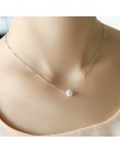 S925 naszyjnik z czystego srebra kobiet krótka konstrukcja crystal Shambhala ball chain elegancki krótki antyalergiczny