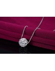 S925 naszyjnik z czystego srebra kobiet krótka konstrukcja crystal Shambhala ball chain elegancki krótki antyalergiczny