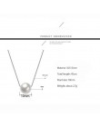 Anenjery 925 Sterling Silver biżuteria proste Hot moda 10mm imitacja perły naszyjnik łańcuch kolye collares bijoux femme S-N55