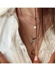 Moda artystyczna księżyc koło mapa wisiorek naszyjnik dla kobiet biżuteria ziemi Choker wielowarstwowe Bijoux Collares Mujer Col