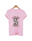 Riverdale T koszula kobiety letnie koszulki w stylu harajuku South Side węże koszulka damska Riverdale nadruk z wężem Funny Vint