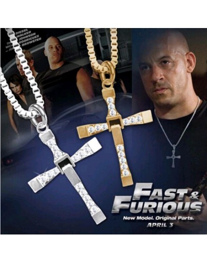 FAMSHIN darmowa wysyłka szybki i wściekły 6 7 hard gas aktor Dominic Toretto/krzyż naszyjnik wisiorek, prezent dla twojego chłop
