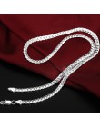 Nowości 6MM pełne boki 925 Sterling Silver naszyjnik moda biżuteria dla kobiet łańcuszek męski Lady prezent ślubny