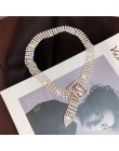 FYUAN moda pełny kryształ górski Choker naszyjniki dla kobiet Bijoux błyszczący kolor srebrny przycisk naszyjniki komunikat biżu