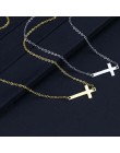 Nowe mody krzyż wisiorek naszyjnik dla kobiet mężczyzn biżuteria religijna ze stali nierdzewnej złoty posrebrzane Choker prezent