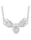 Kolor srebrny wspaniały urok moda urok serce ślub pani miłość naszyjnik szlachetny luksus 18 cali biżuteria srebrna, N270