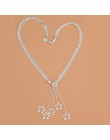Kolor srebrny wspaniały urok moda urok serce ślub pani miłość naszyjnik szlachetny luksus 18 cali biżuteria srebrna, N270