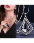 Meyfflin długie naszyjniki dla kobiet Collier Femme geometryczne komunikat Colar Maxi moda biżuteria Crystal Bijoux 2019